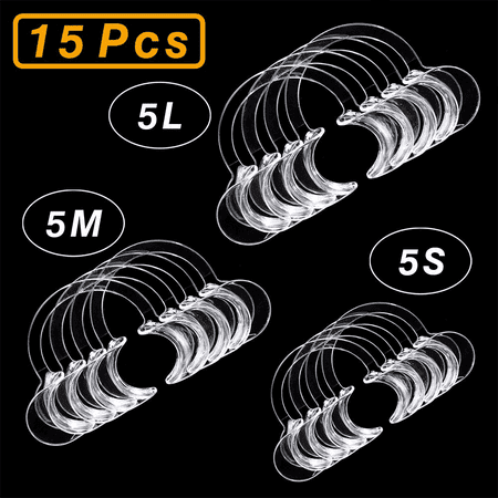 EZGO 15 Pcs Dental Check Retractor Mouth Lip Opener S+M+L Size C-Shape Mouthpiece