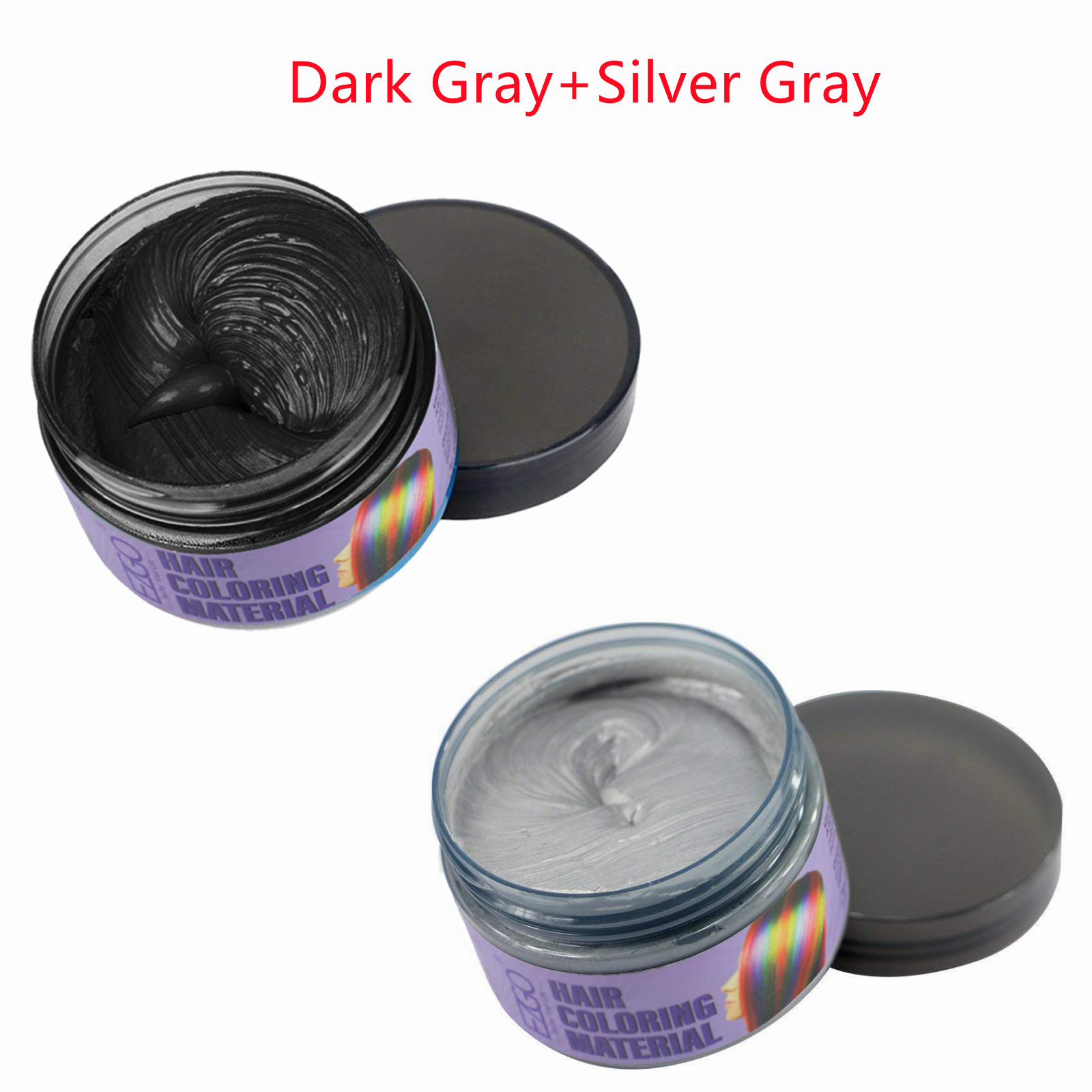 EZGO 2pc Hair Color Wax Kit Temporary Hair Coloring Styling Cream Mud