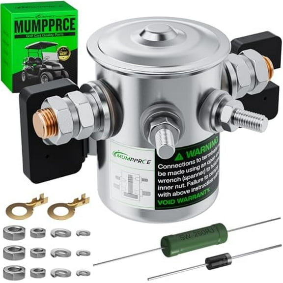 EZGO 36V Solenoid Relay with Resistor&DiodeGolf Cart Solenoid for Electric EZGO TXT Marathon 1980-2010, 70 Series Continuous Duty Solenoid with Mount Bracket, OEM# 27855-G01, 11761G1,27855G02,31680G1