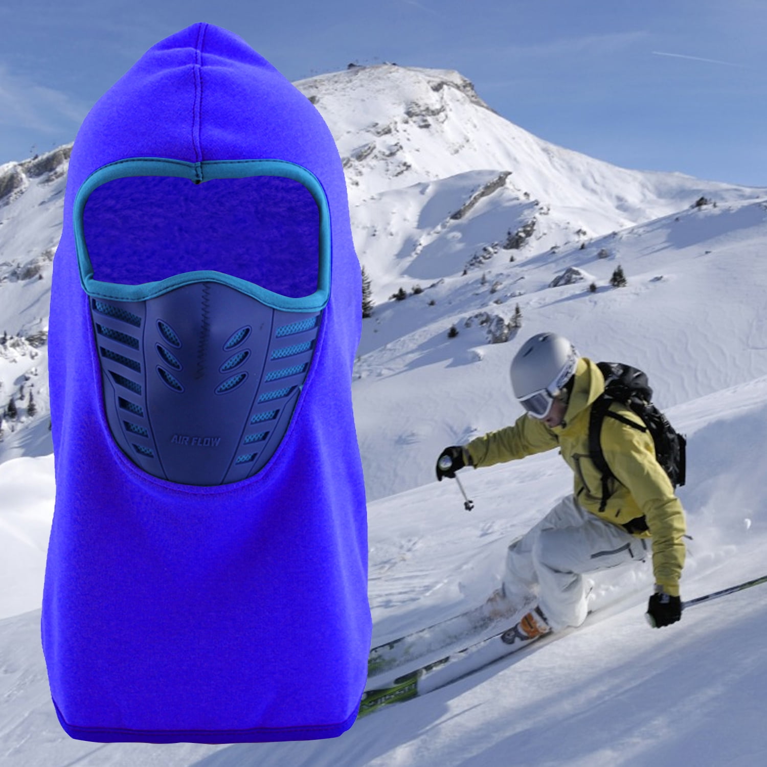 EZGO Balaclava Mask Windproof Full Face Mask Winter Warm Fleece Neck Warmer Balaclava Ski Hat