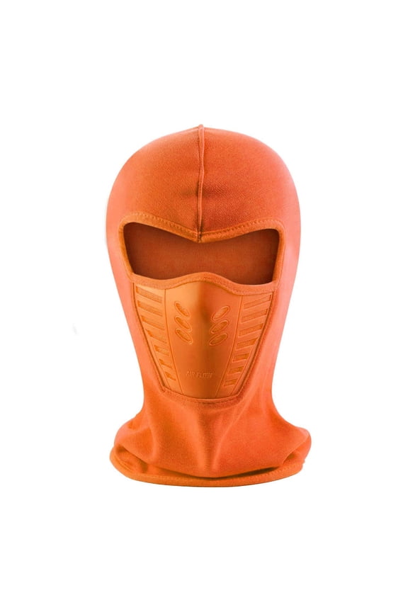 Balaclava Mask with Filter Unisex Winter Fleece Windproof Ski Bicycle Cycling Full Face Mask Warm Balaclava Hat Cover Anti-dust Hat Mask Orange