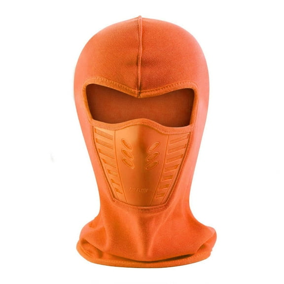EZGO Balaclava Mask with Filter Unisex Winter Fleece Windproof Ski Bicycle Cycling Full Face Mask Warm Balaclava Hat Cover Anti-dust Hat Mask Orange