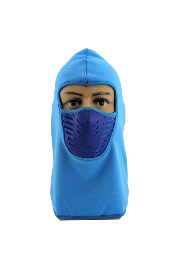 Balaclava Ski Full Face Mask Outdoor Winter Windproof Fleece Ski Bicycle Ninja Mask Blue