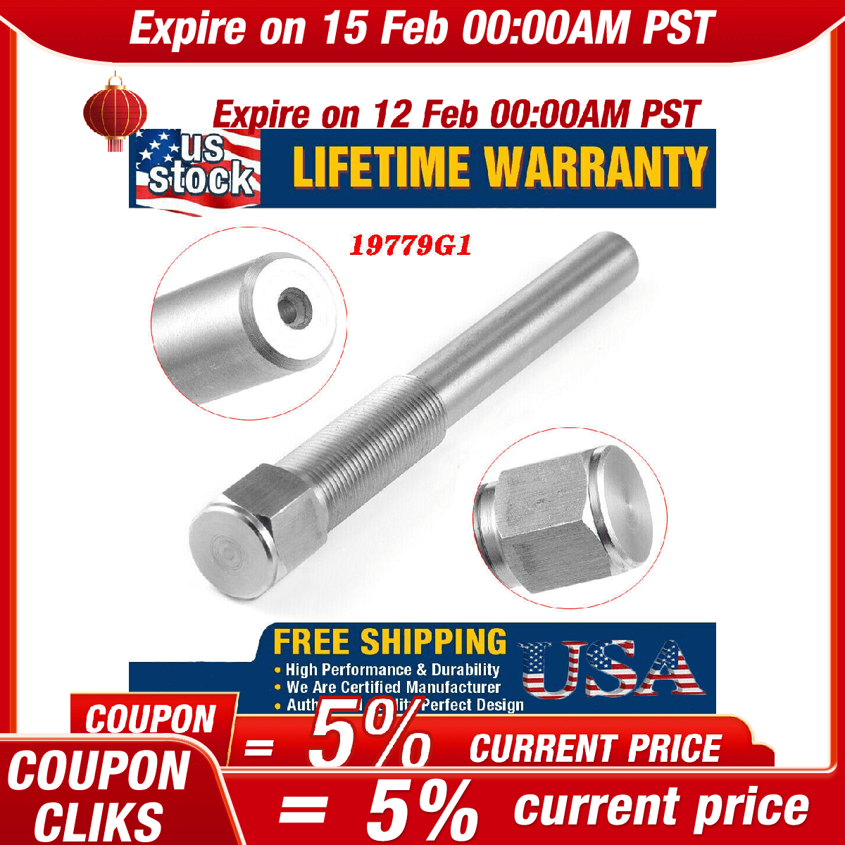 EASYBERG EZGO Golf Cart Drive Clutch Puller Bolt Removal Tool Compatible With E-Z GO 4 Cycle 1994 & UP, Compatible With E-Z GO 2 Cycle 1971-1993 2 Cycle Gas 19779G1, Alignment Tools - Canada - Foto 8