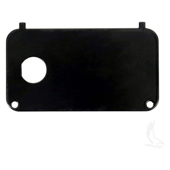 EZGO Golf Cart Console Plate Key - TXT Medalist Replacement Front Console Plate Kit with Key; Black Finish; Fits EZGO TXT & Medalist Golf Carts 1994-Up