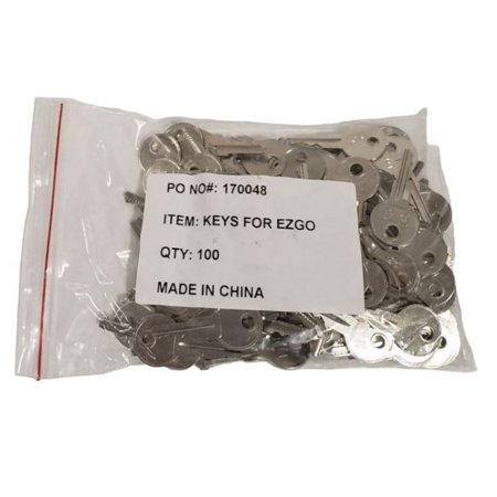 EZGO Golf Cart Replacement Keys- 100 Count