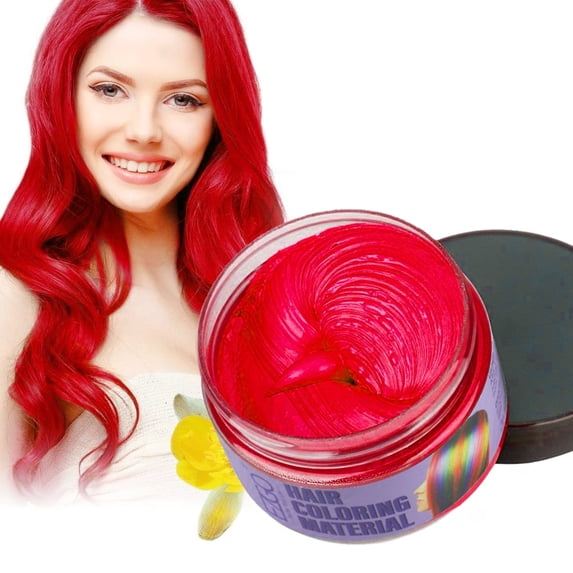 EZGO Hair Color Wax Temporary Hair Coloring Styling Cream Mud Dye - Red for Halloween Day