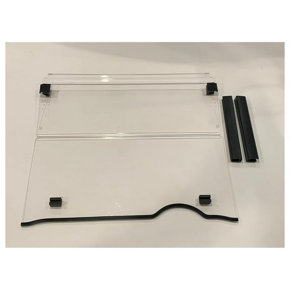 EZGO RXV Clear Fold Down Impact Resistant Windshield for EZGO RXV Golf Cart - Quick Disconnect