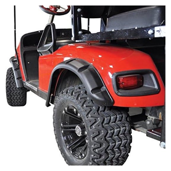 EZGO TXT Golf Cart Fender Flares 1995-2013 - Set of 4 - Black Fender Flare Kit - Durable Golf Cart Accessories - TXT Golf Cart Body Parts
