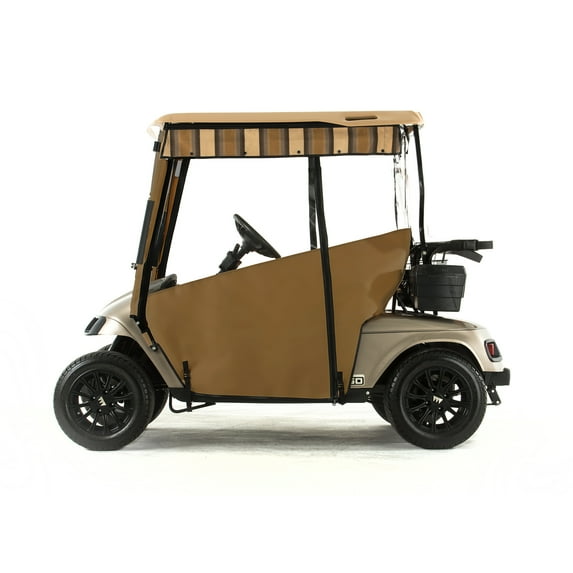EZGO TXT Golf Cart PRO-TOURING Sunbrella Track Enclosure - Cocoa