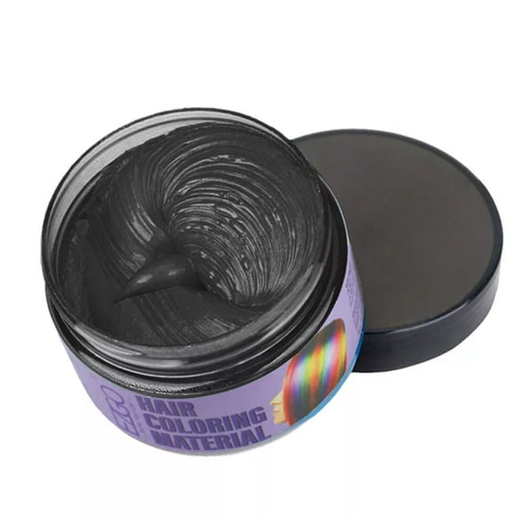 EZGO Temporary Hair Color Wax Easy to Rinse Out Coloring Mud Dye Cream, Black
