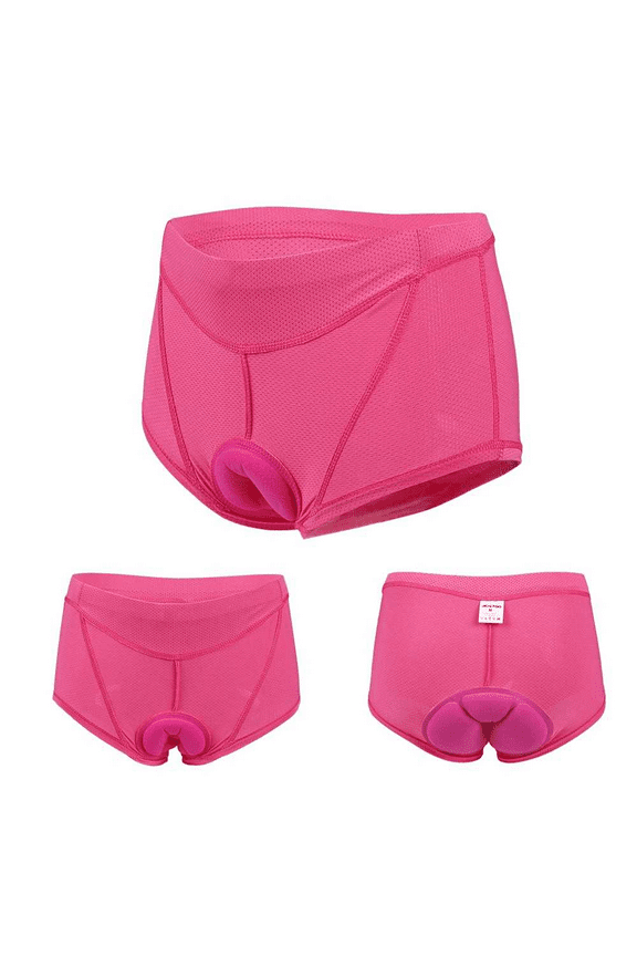 Unisex Cycling Underwear Shorts Bicycle Bike Breathable Pants Soft Sponge Gel 7D Padded Pink S