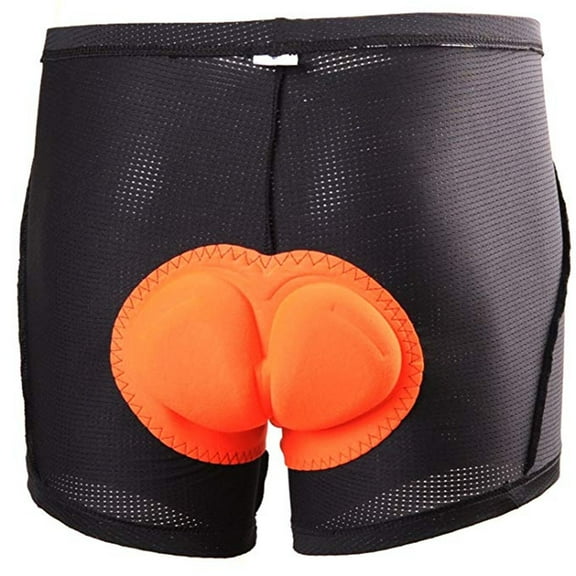 EZGO Unisex Cycling Underwear Shorts Bicycle Bike Pants Sponge Gel Padded Orange XXL