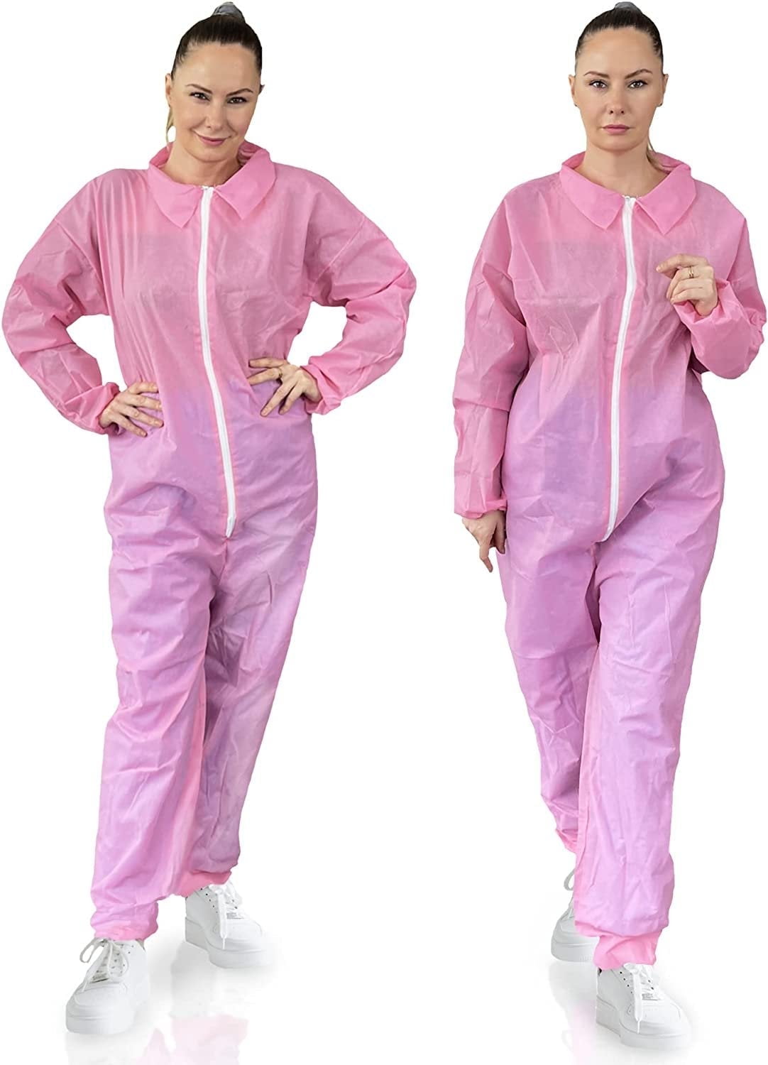 EZGOODZ Disposable Coveralls for Men, Women, Pack of 25 EZGOODZ Disposable Coveralls for Men, Women, Pack of 25