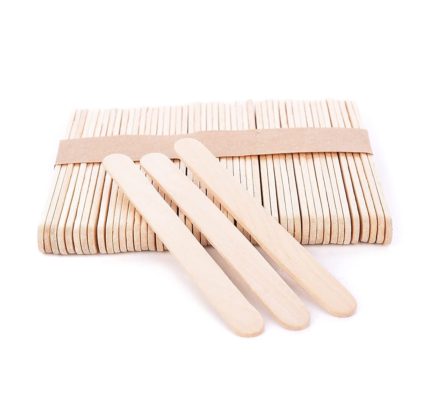 JMU Tongue Depressors 100pcs, 6 Tongue Blades Wooden Non-Sterile for  Crafts Medical Tattoo Popsicle