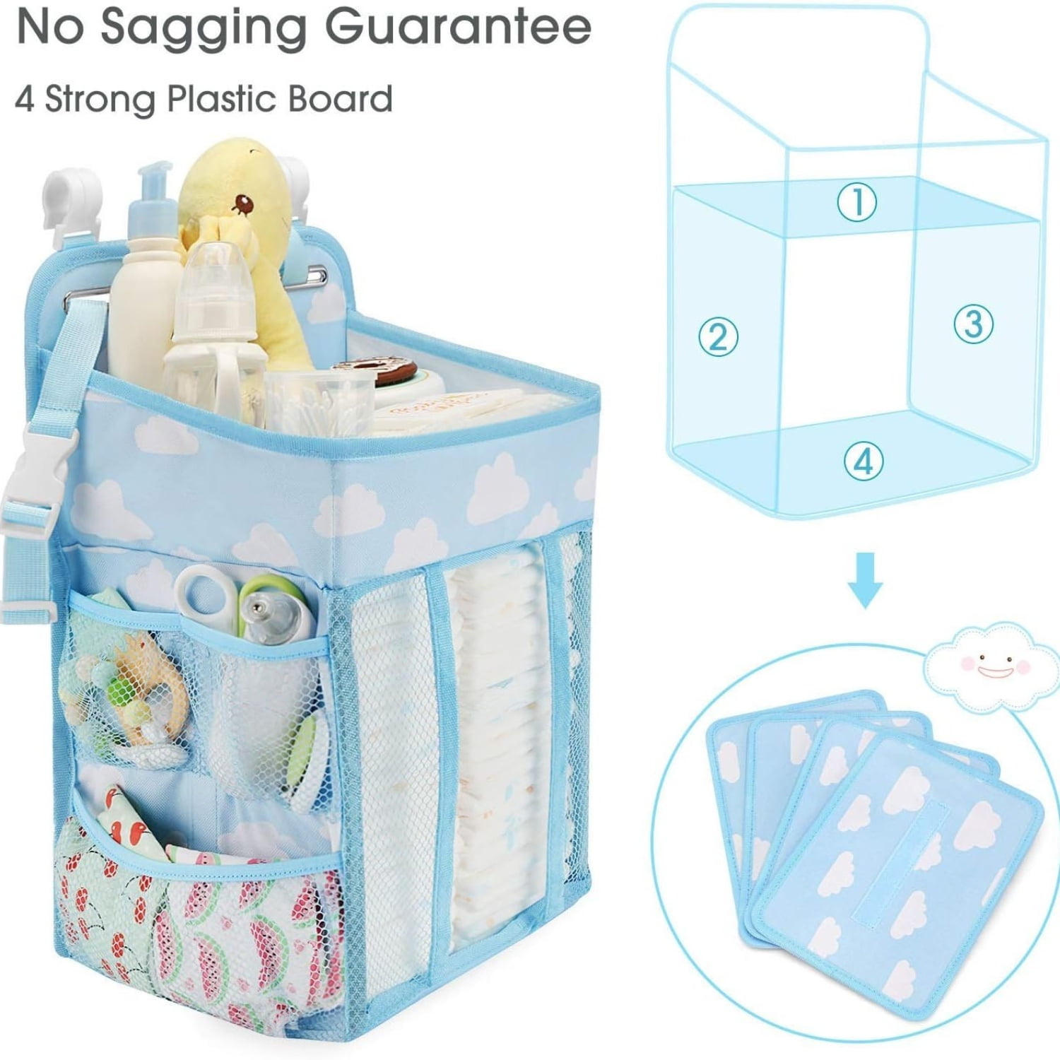 EZHWL Effortlessly Organize Nappies and Essentials with Hanging Diaper