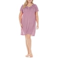 thumbnail image 1 of EZI Nightgowns for Women - Soft & Breathable Satin Night Gowns for Adult Women - Medium to Plus Size Womens Sleep Shirts - Knee-Length Nightgown, 1 of 7