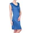 thumbnail image 1 of Ezi Satin Nightgowns for Women - Soft & Breathable Knee-Length Night Gowns - Adult Womens Nightgown M - Plus Size,L,Light Blue, 1 of 2