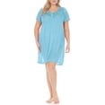 thumbnail image 1 of EZI Nightgowns for Women - Soft & Breathable Satin Night Gowns for Adult Women - Medium to Plus Size Womens Sleep Shirts - Knee-Length Nightgown, 1 of 7