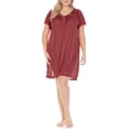 thumbnail image 1 of EZI Nightgowns for Women - Soft & Breathable Satin Night Gowns for Adult Women - Medium to Plus Size Womens Sleep Shirts - Knee-Length Nightgown, 1 of 7