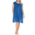 thumbnail image 1 of EZI Nightgowns for Women - Soft & Breathable Satin Night Gowns for Adult Women - Medium to Plus Size Womens Sleep Shirts - Knee-Length Nightgown, 1 of 9