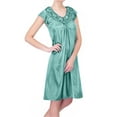 thumbnail image 1 of EZI Nightgowns for Women - Soft & Breathable Satin Night Gowns for Adult Women - Medium to Plus Size Womens Sleep Shirts - Knee-Length Nightgown, 1 of 6