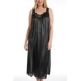 thumbnail image 1 of Ezi Satin Silk Nightgown For Women - Soft & Breathable Womens Sleepwear- Sexy Short Sleeves Womens Sleepwear, M - Plus Size,M,Black, 1 of 9