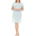 thumbnail image 1 of Ezi Women's Plus Cap Sleeve Floral Nightgown,2X,Mint, 1 of 7
