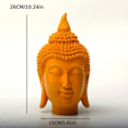 EZKZUN 1pc Sakyamuni Inspired Colorful Buddha Head Figurine Vibrant