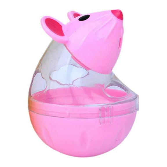 EZLIFE 1x Cat Food Mouse Ball Dispenser Cat Treat Toy Feeder Interactive Play U2F2