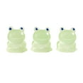 EZLIFE Resin Mini Frogs Figurines,Green Frog Miniature Figurines,Micro
