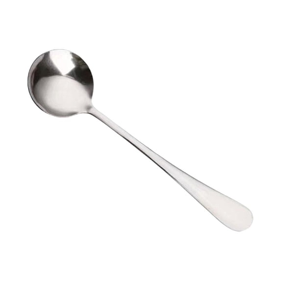 EZLIFE Round Stainless Steel Spoon, Soup Spoon, Dessert Spoon✨d D6L5