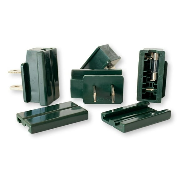 EZLS 10 Pack Fused Green Male SPT-1 Zip Plug 8 amp