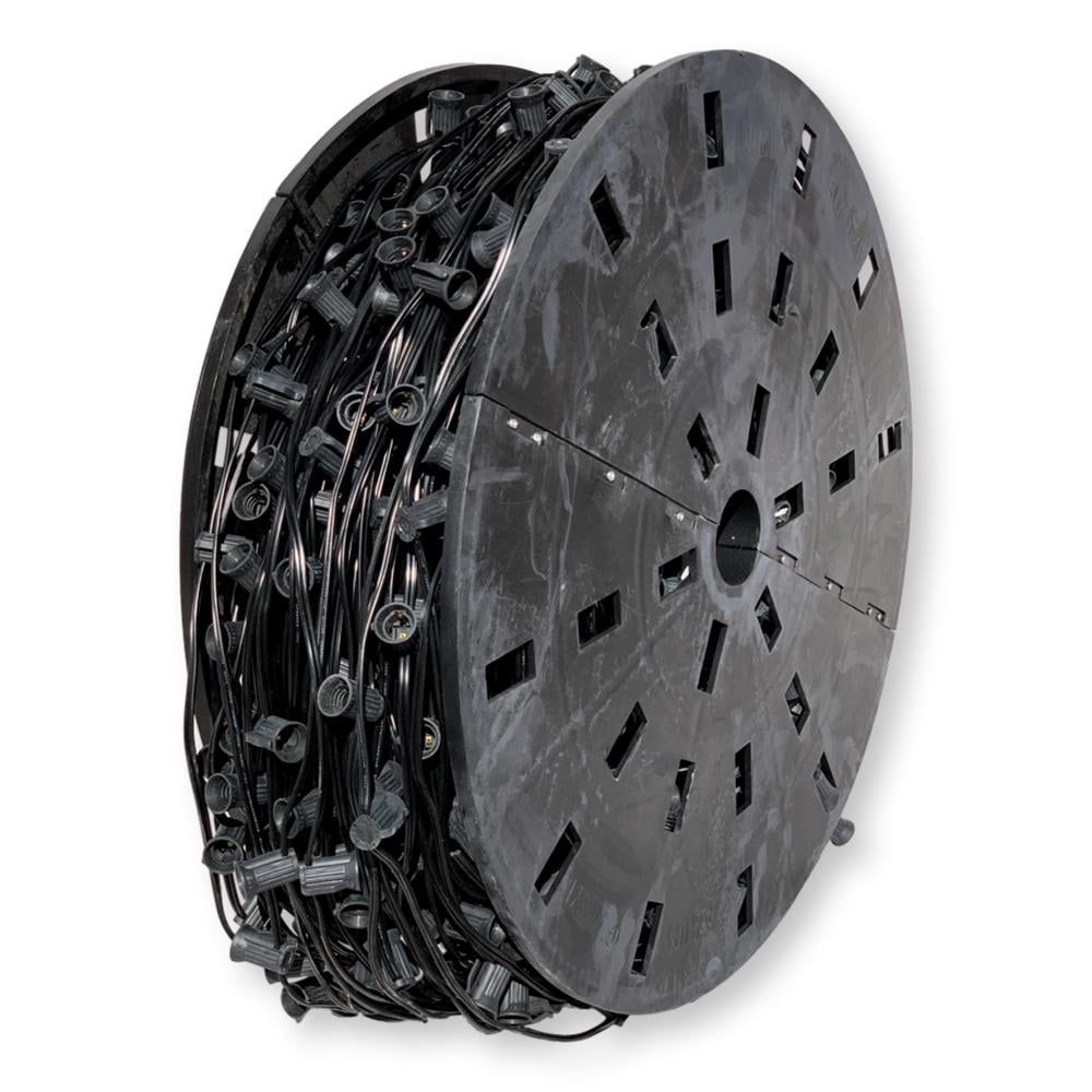EZLS C7 Spool of Light Socket Strands, Black Strand, SPT-1, 1000 ...