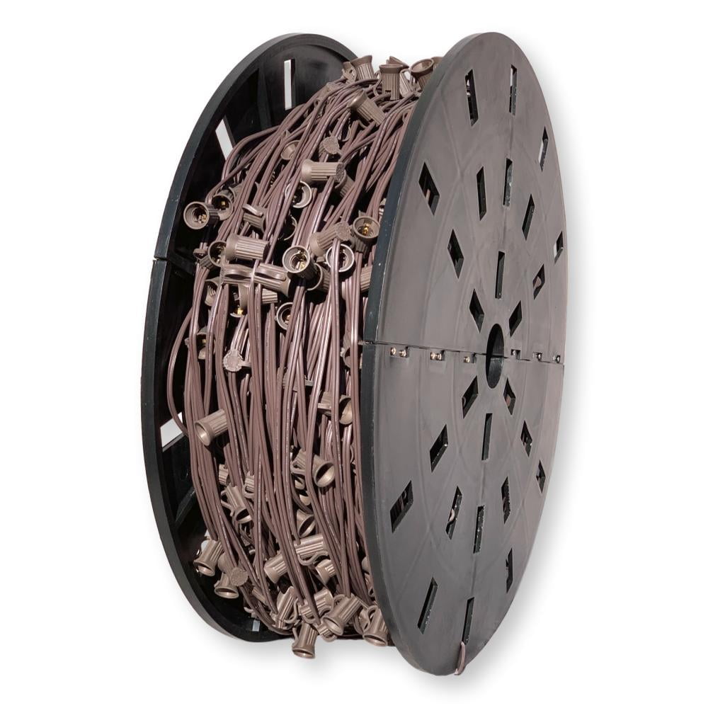 EZLS C7 Spool of Light Socket Strands, Brown Strand, SPT-1, 1000 ...