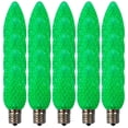 thumbnail image 1 of EZLS Green Faceted C9 LED Replacement Christmas Bulbs, 25 Pack, 1 of 1