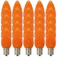 thumbnail image 1 of EZLS Orange Faceted C9 LED Replacement Christmas Bulbs, 25 Pack, 1 of 1
