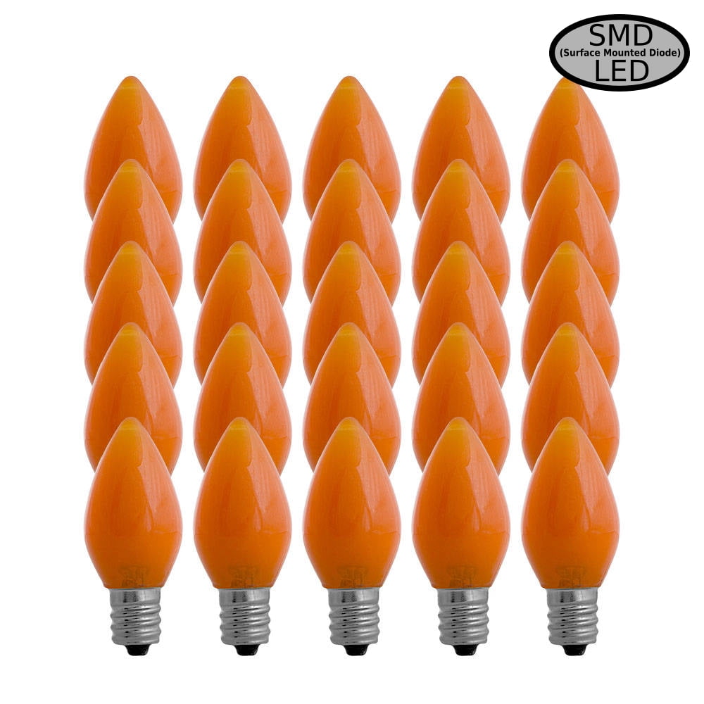 EZLS Orange Opaque C7 SMD LED Replacement Bulb, 25 Pack - Walmart.com