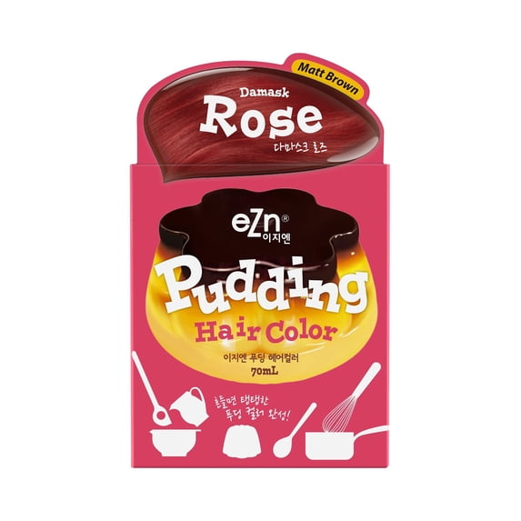 EZN Pudding Hair Color Damask Rose, Ammonia Free Hair Dye, DIY Kit Included