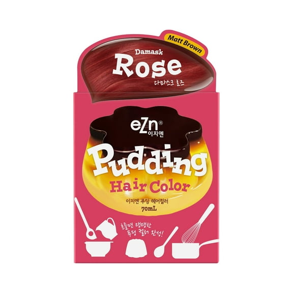 EZN Pudding Hair Color Damask Rose, Ammonia Free Hair Dye, DIY Kit Included