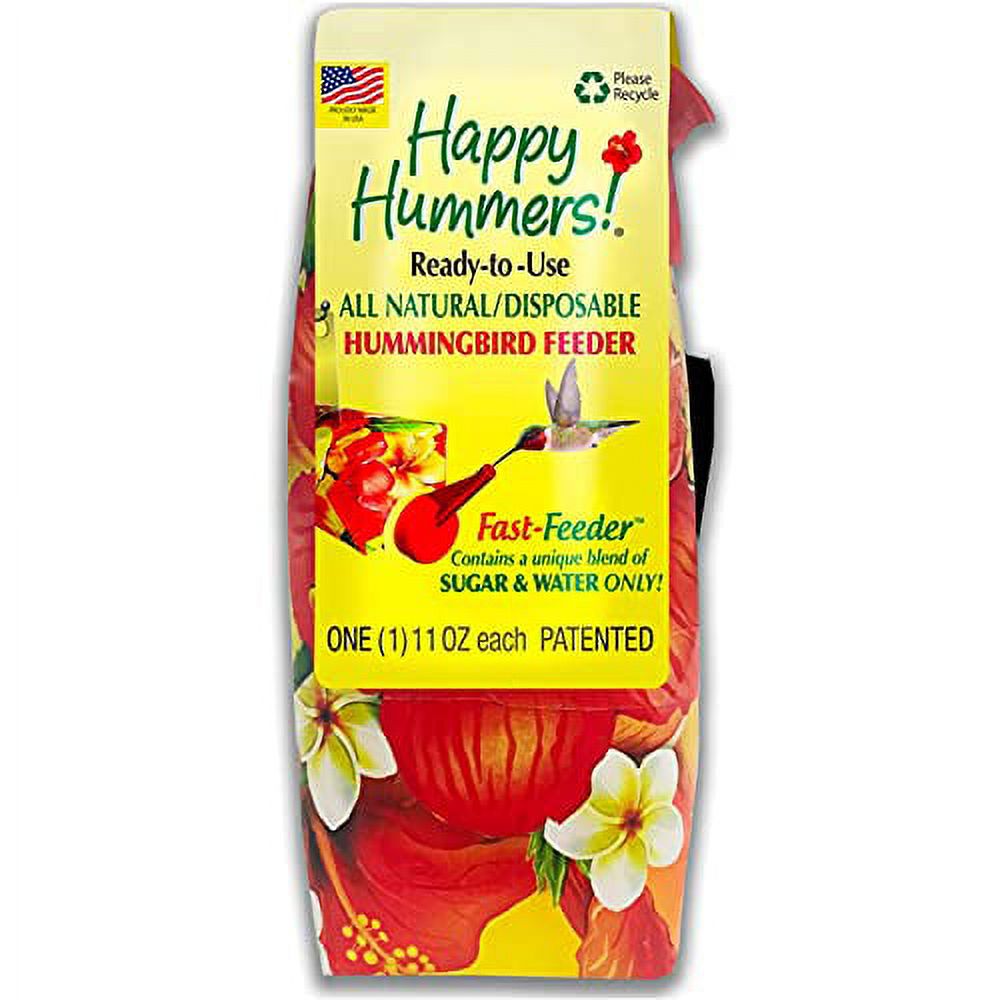 EZNectar Happy Hummers! Disposable Hummingbird Feeder with PreFilled
