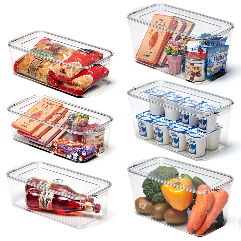 Large size 6.5 L Refrigerator Storage Box Food Storage Container with Lid  Plastic Storage Bins Kitchen