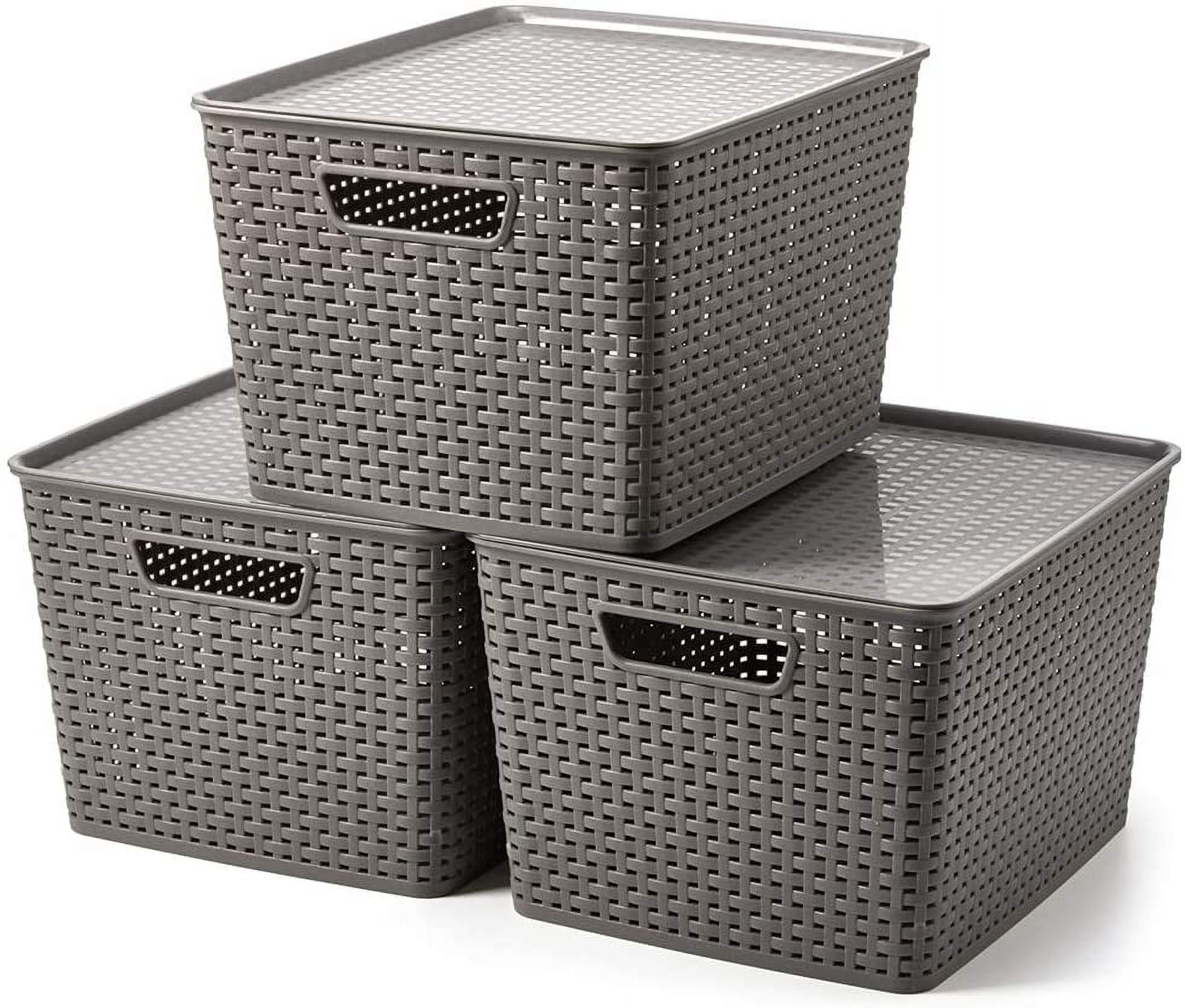 https://i5.walmartimages.com/seo/EZOWare-Large-Stackable-Gray-Plastic-Knit-Baskets-Shelf-Household-Storage-Organizer-Container-Boxes-with-Lid-Pack-of-3-14-x-11-5-x-9_05f24227-0084-4df5-ae74-9c9a2bb61410.408a2aaeec6f24484d09d64e1dc9eda4.jpeg