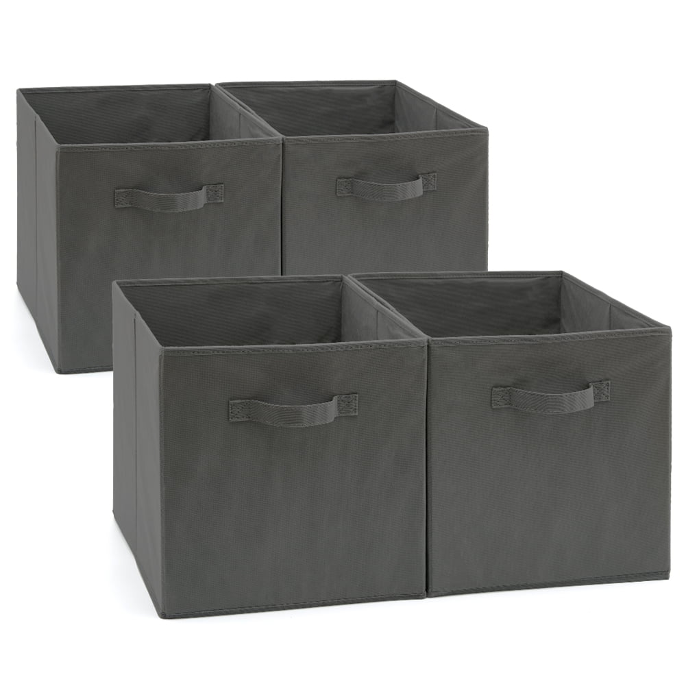 EZOWare Set of 4 Foldable Fabric Storage Basket Bin, MultiPurpose