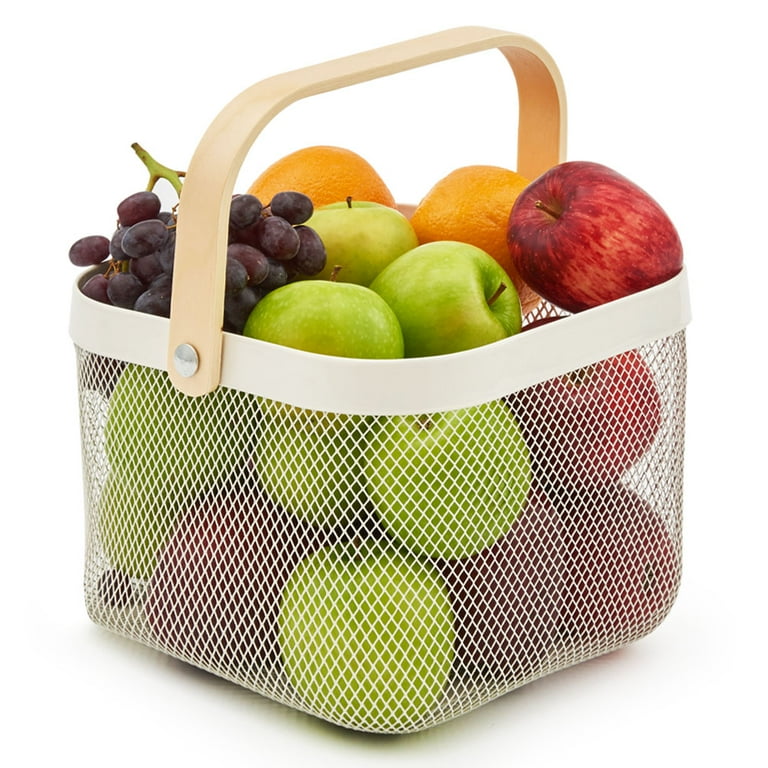 Metal Hollow Basket, Durable Storage Basket For Toiletry, Fruits,  Vegetable, Snacks, Desserts, Makeup Items, Household Storage Organizer For  Bathroom,bedroom, Desktop, Vanity, Home, Dorm - Temu