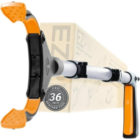 EZPIK 36" Grabber Reacher Tool for Seniors, Folding Magnetic Pickup Stick with Rotating Claw, Pro Black
