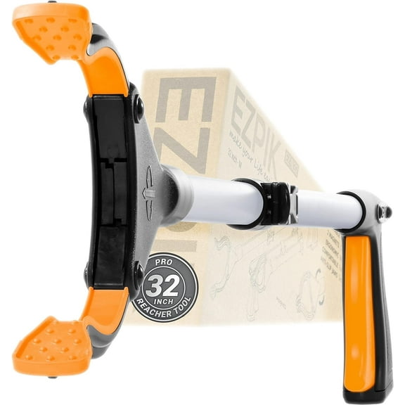 EZPIK 32" Grabber Reacher Tool for Seniors, Folding Magnetic Pickup Stick with Rotating Claw, Pro Silver