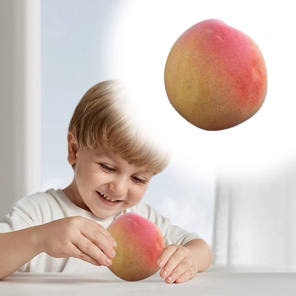 EZPXFCI 1 Pcs Artificial Peach Lifelike Fake Peach Simulation Fruits Model Photo Props for Home Kitchen Party Shop Table Centerpieces Display Festival Decor