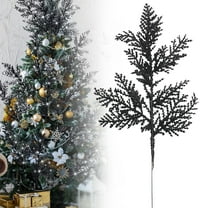 EZPXFCI 10.6inch Black Christmas Tree Picks Sprays - Artificial Needles Branches Twigs Stems | Perfect for Xmas Tree, DIY Garland Wreath, Holiday Arrangement & Home Decor Crafts
