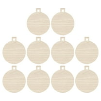 EZPXFCI 10pcs Round Wooden Discs with Holes, 3.39" Unfinished Predrilled Natural Wood Slices for Crafts Centerpieces, Wooden DIY Christmas Ornaments Hanging Decorations